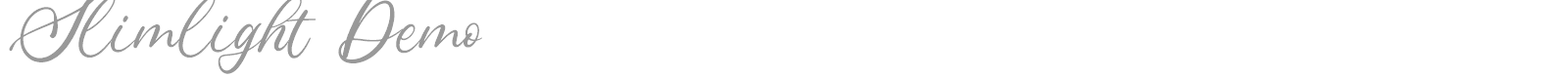 Slimlight font preview